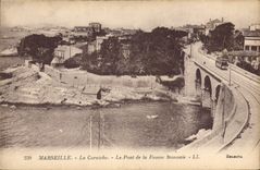 CPA Marseille La Corniche Le Pont de la Fausse Monnaie