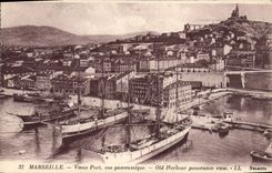 CPA Marseille Vieux Port vue panoramique