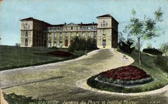 CPA Marseille Jardin du Pharo et Institut Pasteur