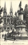 CPA Marseille Eglise des Reformes et monument des mobiles