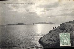 CPA Marseille La Corniche (Coucher de Soleil)