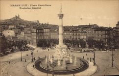 CPA Marseille Place Castellane Fontaine Cantini