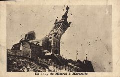 CPA Marseille Un coup de Mistral a Marseille