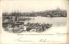 CPA Marseille Le Vieux Port & N D de la Garde Bateaux