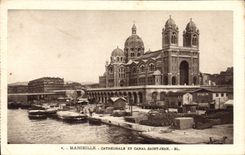 CPA Marseille Cathedrale et Canal Saint Jean
