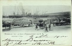 CPA Marseille Le Quai d'Embarquement des M M Bateaux