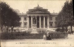 CPA Marseille Palais de Justice et Statue Berryer