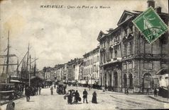 CPA Marseille Quai du Port et la Mairie
