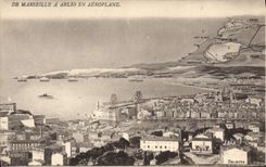 CPA Marseille De Marseille a Arles en aeroplane