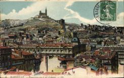 CPA Marseille Panorama vu a vol d'oiseau