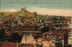 CPA Marseille Panorame vu a vol d'oiseau 