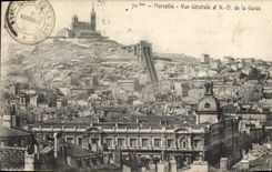 CPA Marseille Vue Generale et N D de la Garde