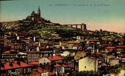 CPA Marseille Vue generale de N D de la Garde