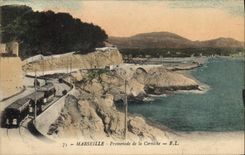 CPA Marseille Promenade de la Corniche Tramway