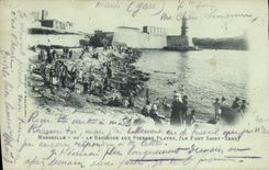 CPA Marseille La Baignade aux Pierres Plates (Le Fort Saint Jean)