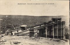 CPA Marseille Passerelle des Ascenseurs de N D de la Garde