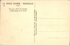 CPA Marseille La Douce France Vue sur le Port de Carenage et Notre Dame de la Garde