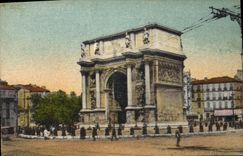 CPA Marseille La Place Jules Guesde et l'Arc de Triomphe