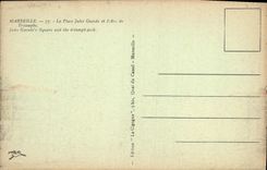 CPA Marseille La Place Jules Guesde et l'Arc de Triomphe