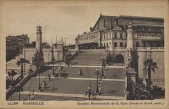 CPA Monumental de la Gare (Senes et Arsal arch)