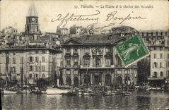 CPA Marseille La Mairie et le clocher des Accoules