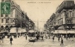 CPA Marseille La Rue Cannebiere Tramway