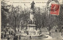 CPA Marseille Perspective des Allees de Meilhan et des Capucines