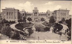 CPA Marseille Le Palais Longchamps chef d'oevre de l'Architecte Esperandieu