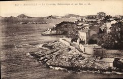 CPA Marseille La Corniche Malmousque et les Iles