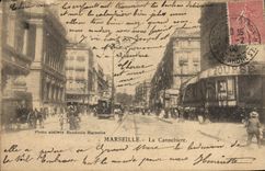 CPA Marseille La Cannebiere Tramway