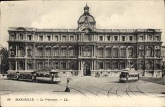 CPA Marseille La Prefecture Tramways