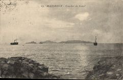 CPA Marseille Coucher du Soleil