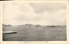 CPA Marseille Les Iles vues de la Corniche