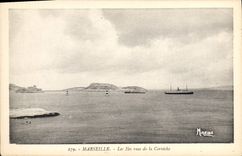 CPA Marseille Les Iles vues de la Corniche
