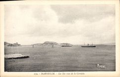 CPA Marseille Les Iles vues de la Corniche