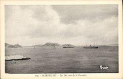 CPA Marseille Les Iles vues de la Corniche