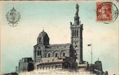 CPA Marseille Basilique et Vigie de N. D. de la Garde