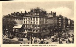 CPA Marseille Le Cours Saint Louis et la Canebiere 