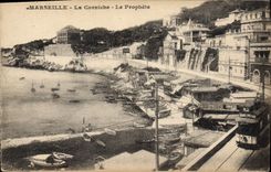 CPA Marseille La Corniche Le Prophete Tramway
