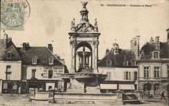 CPA Chateaudun Fontaine et Place 