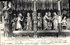 CPA Cathedrale de Chartres Marie monte les degres du Temple 