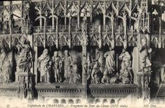 CPA Cathedrale de Chartres Fragment du Tour du Choeur XVI siecle 