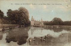 CPA Chateau de Maintenon E et L la Piece d'Eau Vue d'ensemble Cygnes