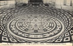 CPA Chateau d'Anet E et L Dallage en marbre de la Chapelle Projection des caissons de la coupole 