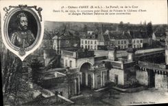 CPA Chateau d'Anet E et L Le Portail vu de la Cour Henri II en 1552 fit construite pour Diane de Pol