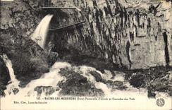 CPA Baume les Messieurs Jura Passerelle d'Entree et Cascades des Tufs 