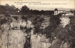 CPA Le Jura Baume les Messieurs Les Echelles de Crancot Cafe Restaurant