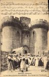 CPA Environs d'Avignon Le Fort Saint Andre a Villeneuve Une Farandole Provencale 