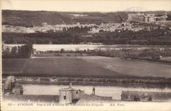 CPA Avignon Vue a vol d'oiseau de Villeneuve les Avignon 