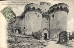 CPA Villeneuve les Avignon Porte Moyen Age Fort St Andre 